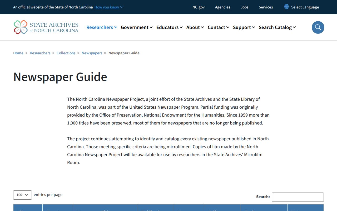 North Carolina Archives Washington County arrest-report newspaper guide